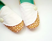 Women's Slippers - Pink, Yarrow, and Aqua Hosta Slippers