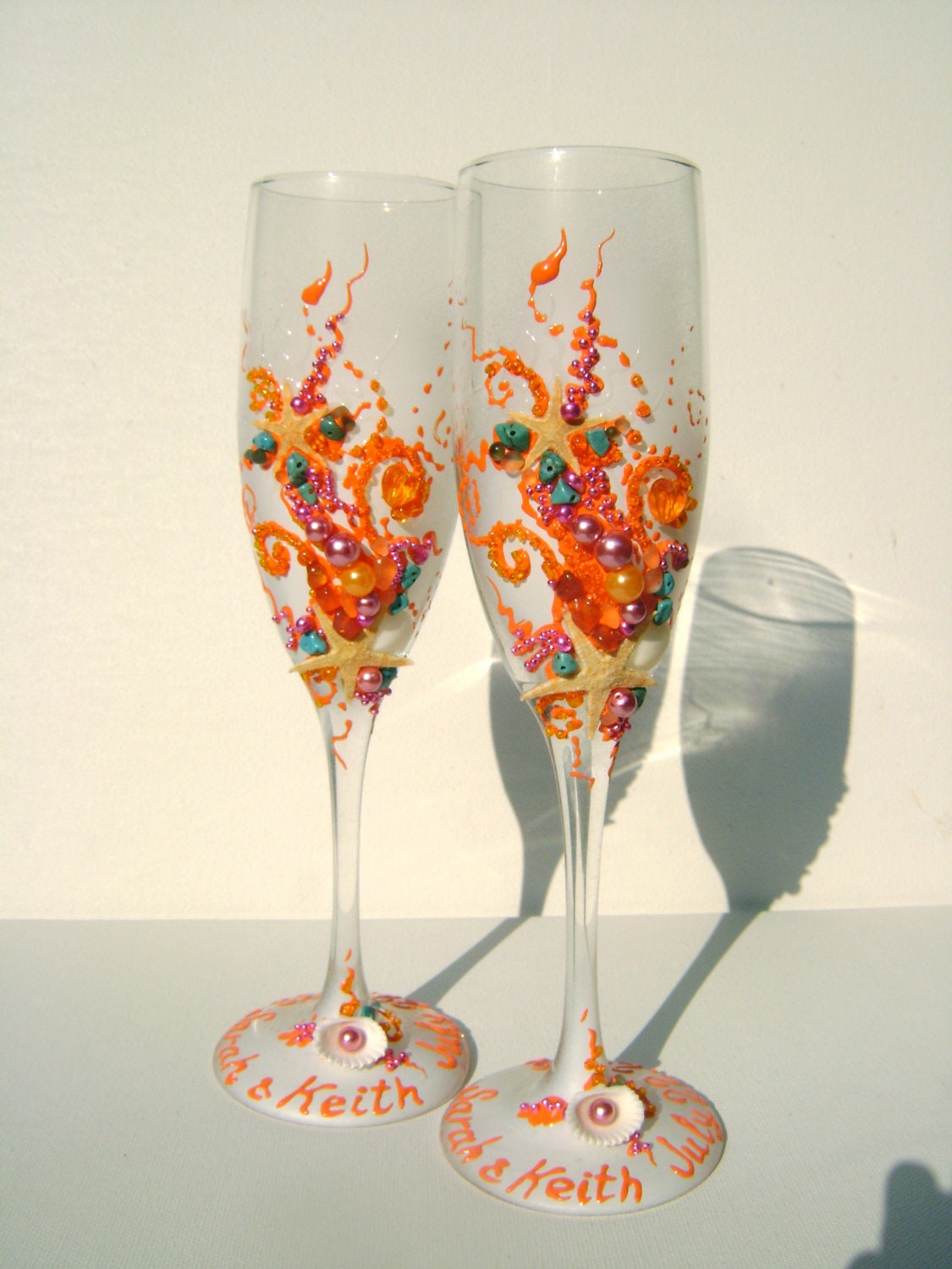 Beach Champagne Flutes