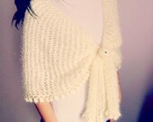 Wedding shawl-Bridal Shawl-Gift guide for her-Summer CelebrationsHand Crochet Shawl - Cream Crochet Shawl - Gifts for mom