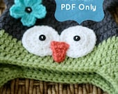 Owl Hat Pattern, Crochet Owl Hat Pattern, Crochet Pattern - Permission to Sell