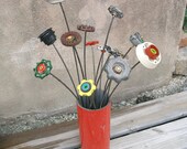 Table Centerpiece, Flower Art, Spring Decor, 3D Metal Art, Gray Metal Flower