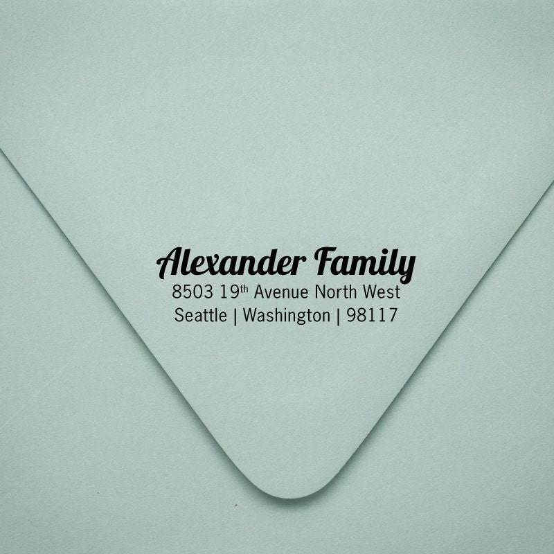 Self Inking Return Address Stamp - Custom - Personalize for holidays, weddings, showers and more