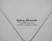 Wood Handle Return Address Stamp - Custom - Personalize for holidays, weddings, showers and more