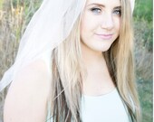 Precious Bridal Double Layer Ivory Tulle Mid Length Veil