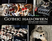 Spooky Halloween Party - Gothic Wedding - Printable Dessert Table Party Decorations - FULL SET