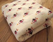 Geometric Pink, Brown, and Gold Fabric