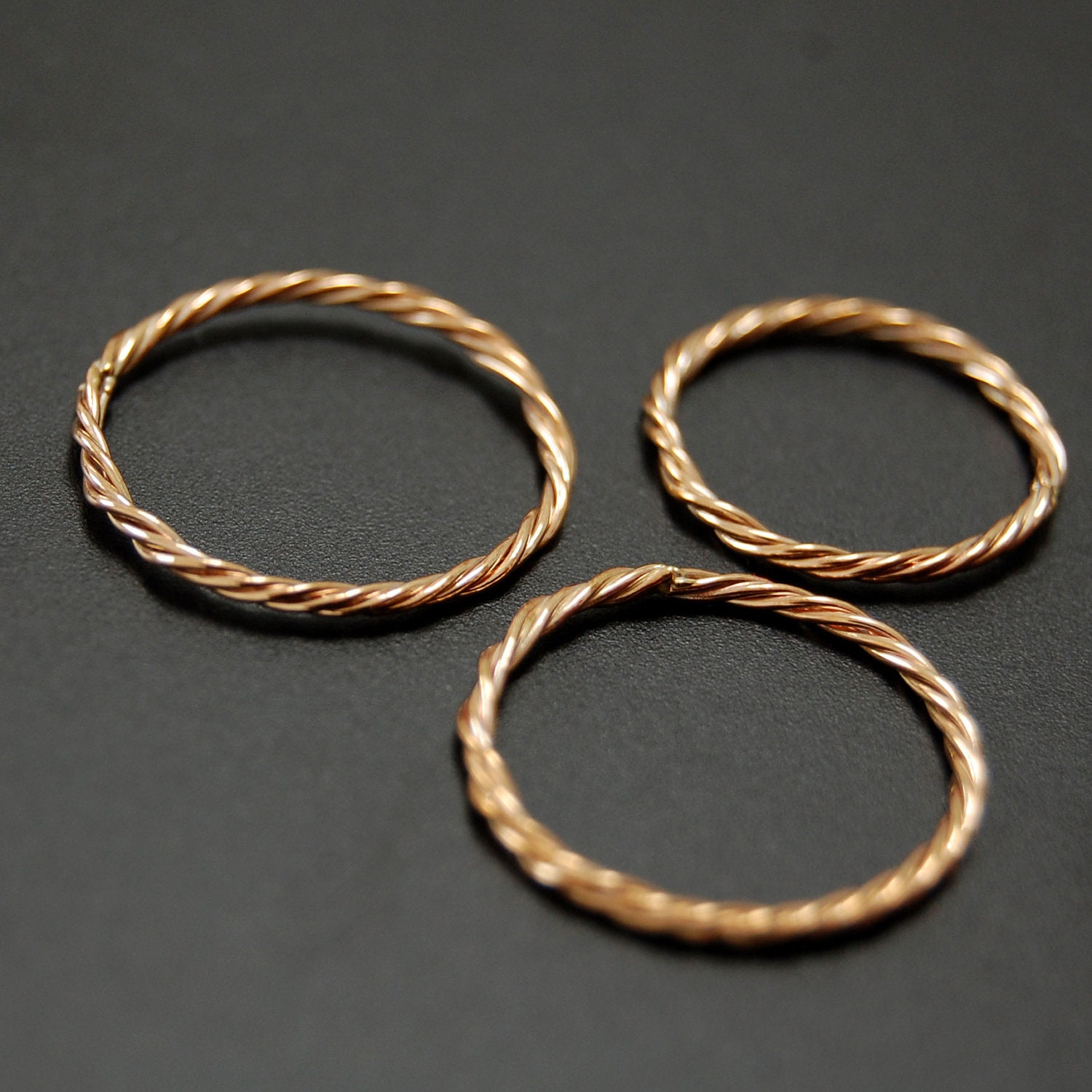 14kt Gold-filled braid stacking ring, custom size
