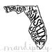 Florida: The Sunshine State - White Background - 8x10 Illustrated Wall Art by Mandipidy
