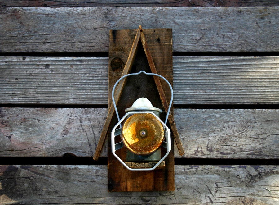 Dynamite Crate Folk Art  - 1920s Handmade Rustic Wall Hanging - Cabin Decor - Primitive / Rustic / Shabby Chic / Cottage