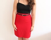 Vintage Sexy Red High Waisted Pencil Skirt - SALE