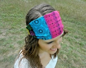 Boho Headband Wide Aztec Stretch Turban Head Covering