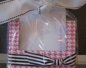 Fruit of the Spirit Notepaper in Stylish Galvanized Holder - Hot Pink and Black