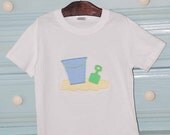 Personalized monogrammed applique Beach Toys embroidered onesie t shirt tshirt tee boys girls short sleeves
