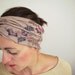 Brown floral headband, brown lightweight knit, women's fashion accessory, stretch knit turban twist headband (H01)