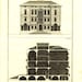 Villa Contarini Palladio Antique Architectural Print 1760 Garden Facade  and Section of the Apartments