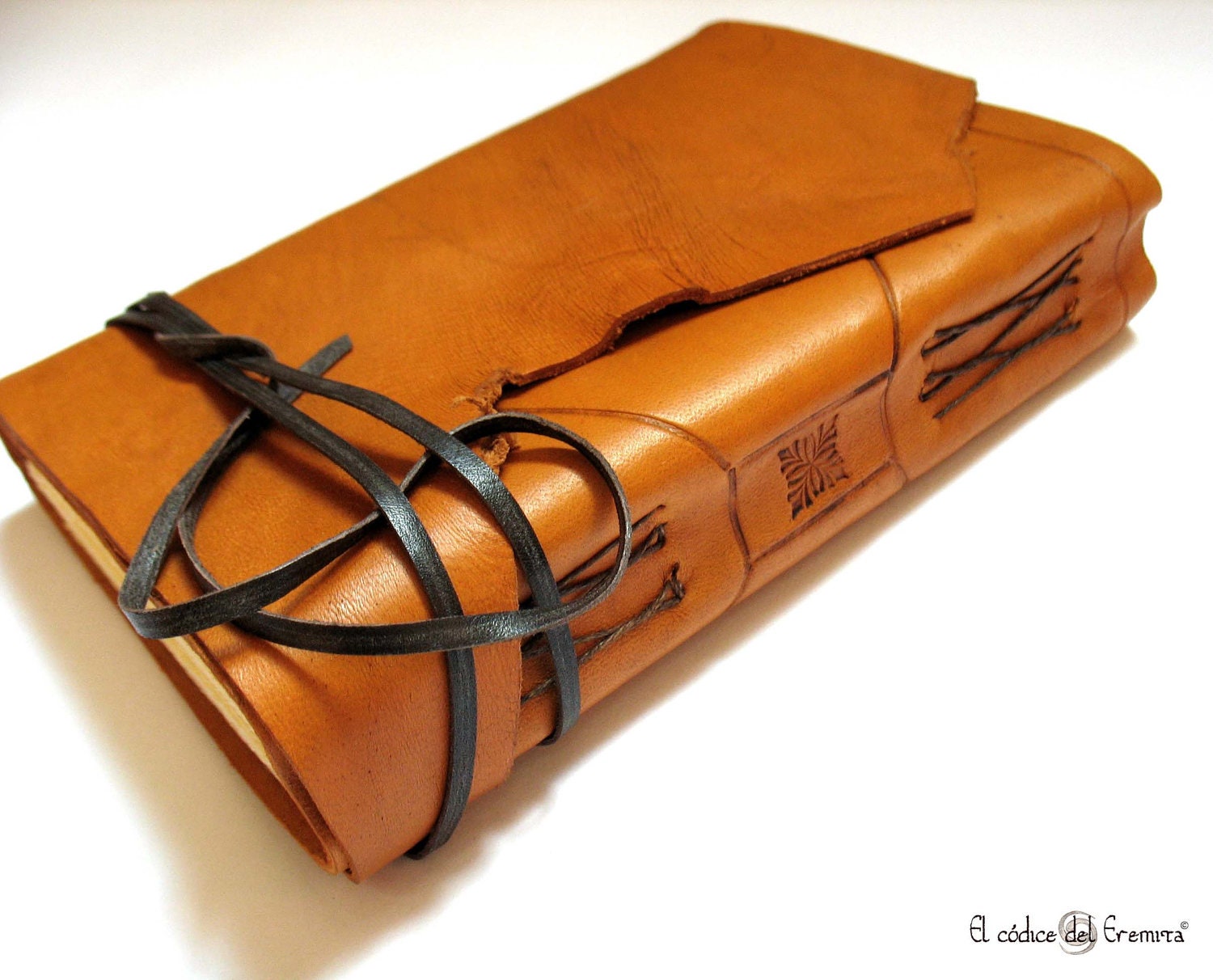 Leather Travel Journal Handbound, Medieval, Pilgrim's Meditatio