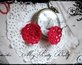 Crochet Earrings Crochet Dollies Red Earrings