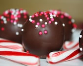 Chocolate Peppermint Cake Truffles - Free Shipping -