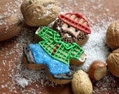 Lumberjack Gingerbread Man - Decorated Cookies for Guys