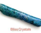 48g CHRYSOCOLLA AJOITE Wand - Massage, Healing Crystal, Stone, Reiki, Feng Shui, Jewelry & Crafts