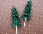 12 Green Tree Cupcake Toppers / Picks Il_170x135