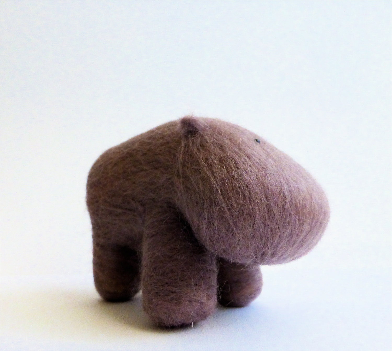 Hippo - Cute Needle Felted Animal - Hippopotamus Wool Animal Sculpture