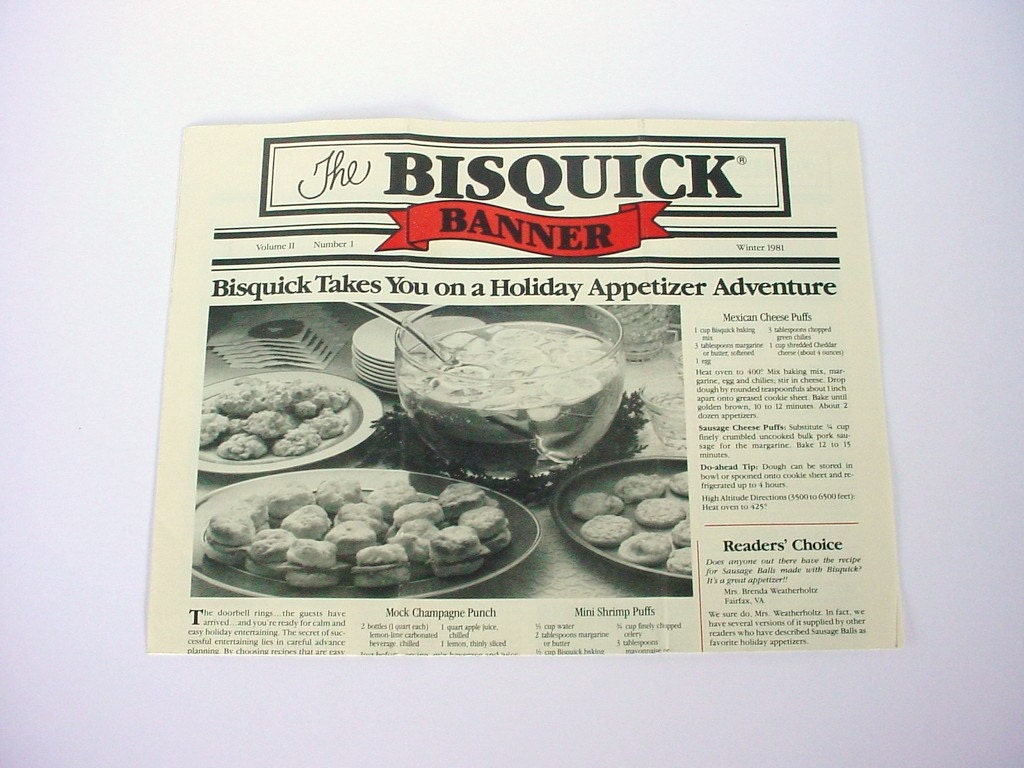The Bisquick Banner - Winter 1981 - Volume II, Number 1 - Fold-out Leaflet - General Mills Inc.