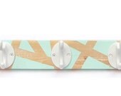 Coat Rack // Driftwood Wall Rack //  Eco-Friendly Storage & Organization // Seafoam Green //Handmade Eco-Friendly Recycled // Gift