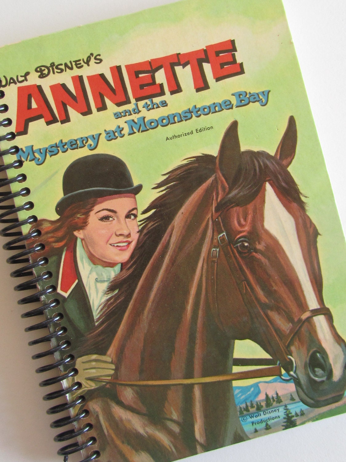 VINTAGE Disney book journal notebook VINTAGE Recycled Upcycled Spiral Bound Annette of the Mouseketeers