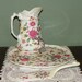 Vintage 3 Old Foley Cake Plate Server Pitcher Platter Chintz Serving Tray Chinese Rose Staffordshire England