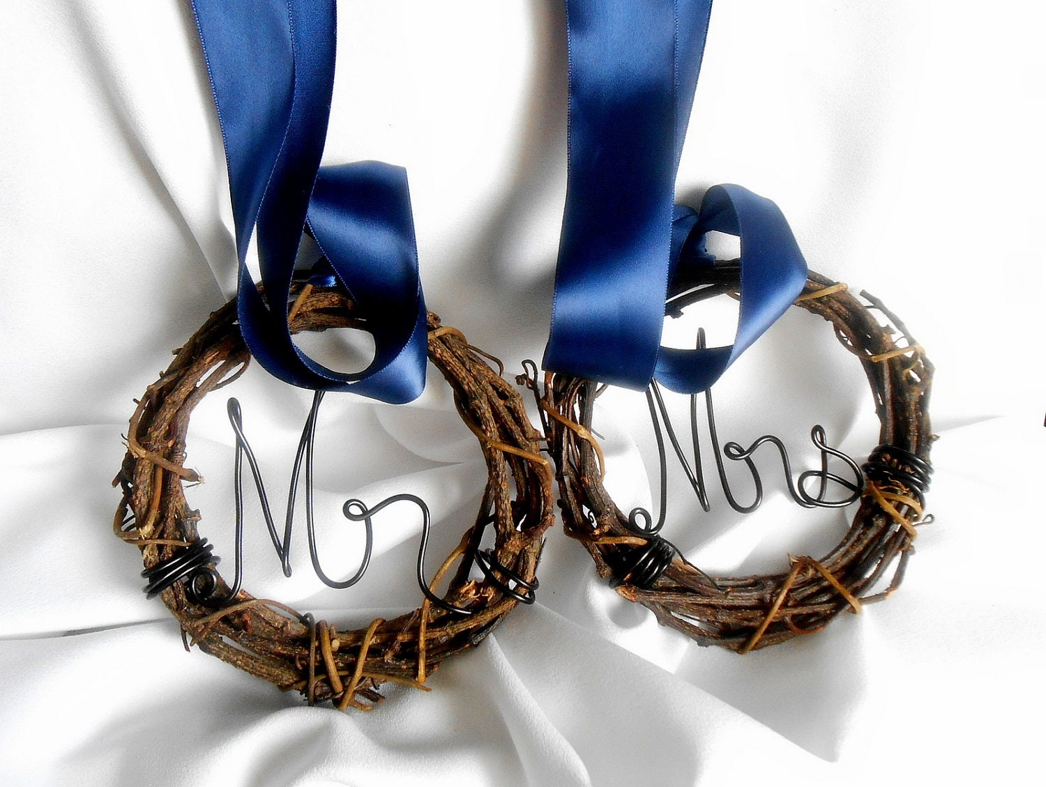 Rustic Elegant Wedding Decorations, Bride Groom Chair Backs, Mr Mrs Signs