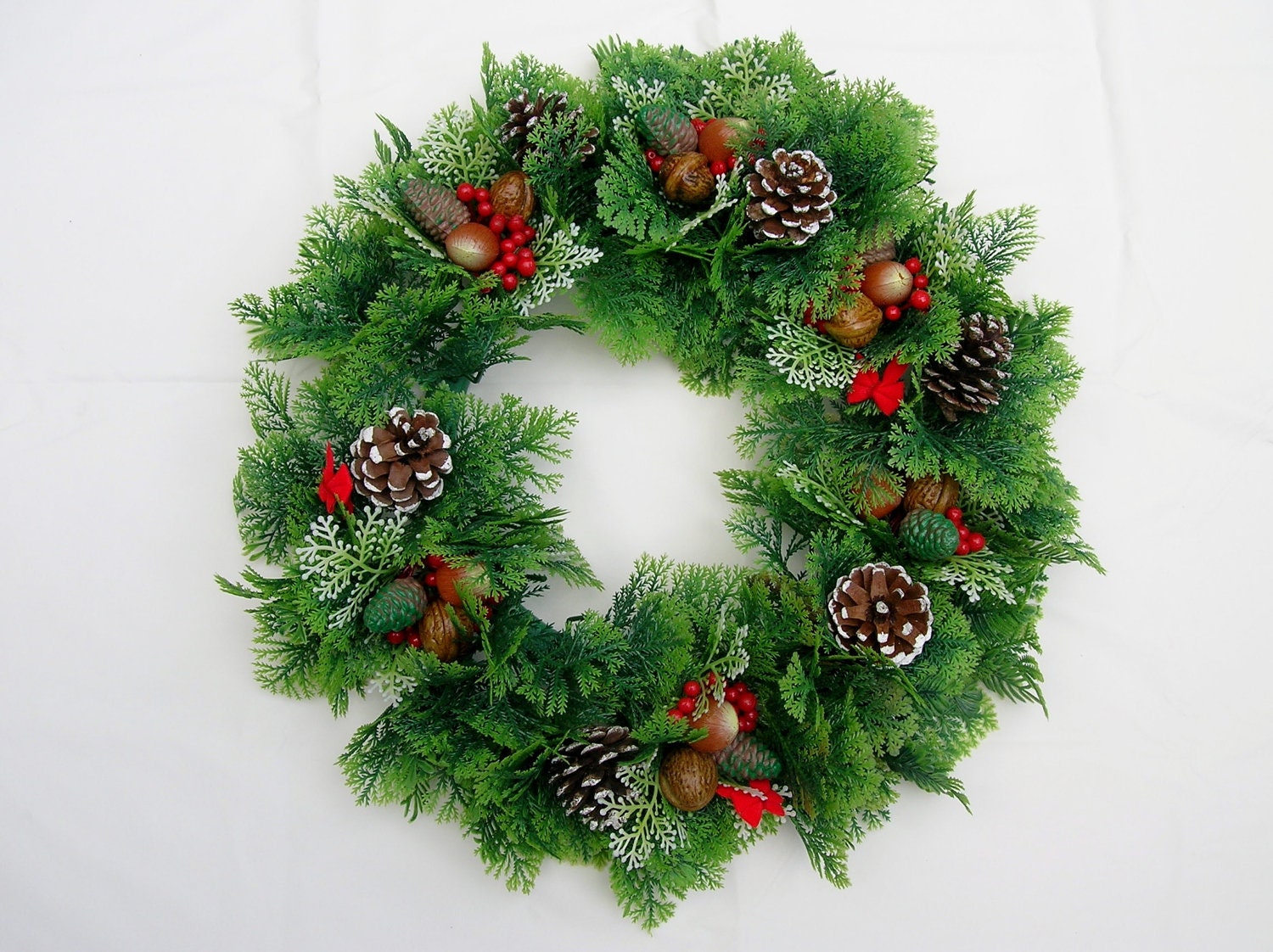plastic christmas wreath pinecones berries nuts and by plastic christmas wreath pinecones berries nuts and by