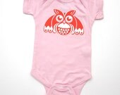Pink Owl Onesie - Baby Girl Gift - SALE