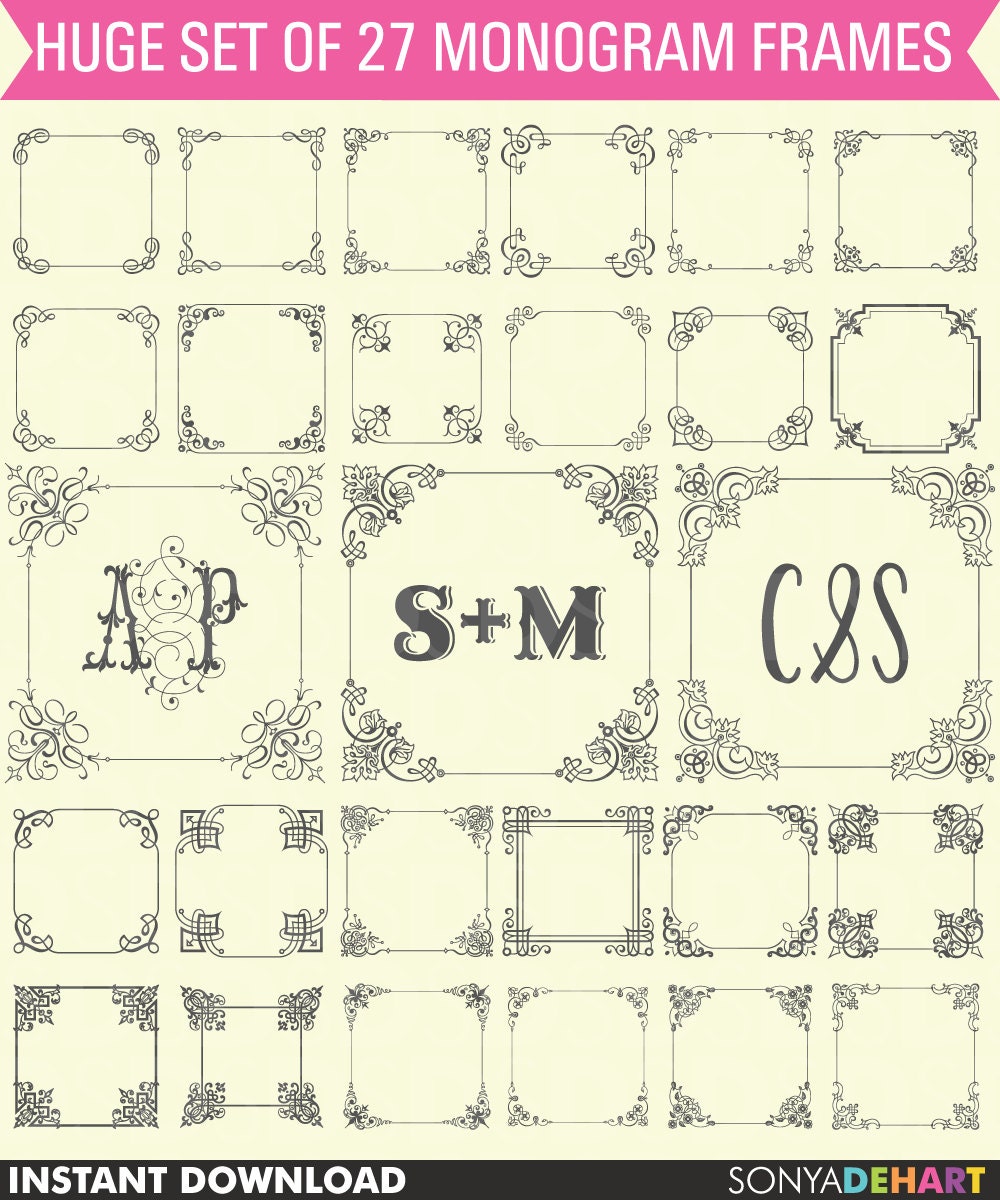 Wedding Monogram Clipart