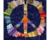 peace 2 print, peace cut paper, peace ephemera