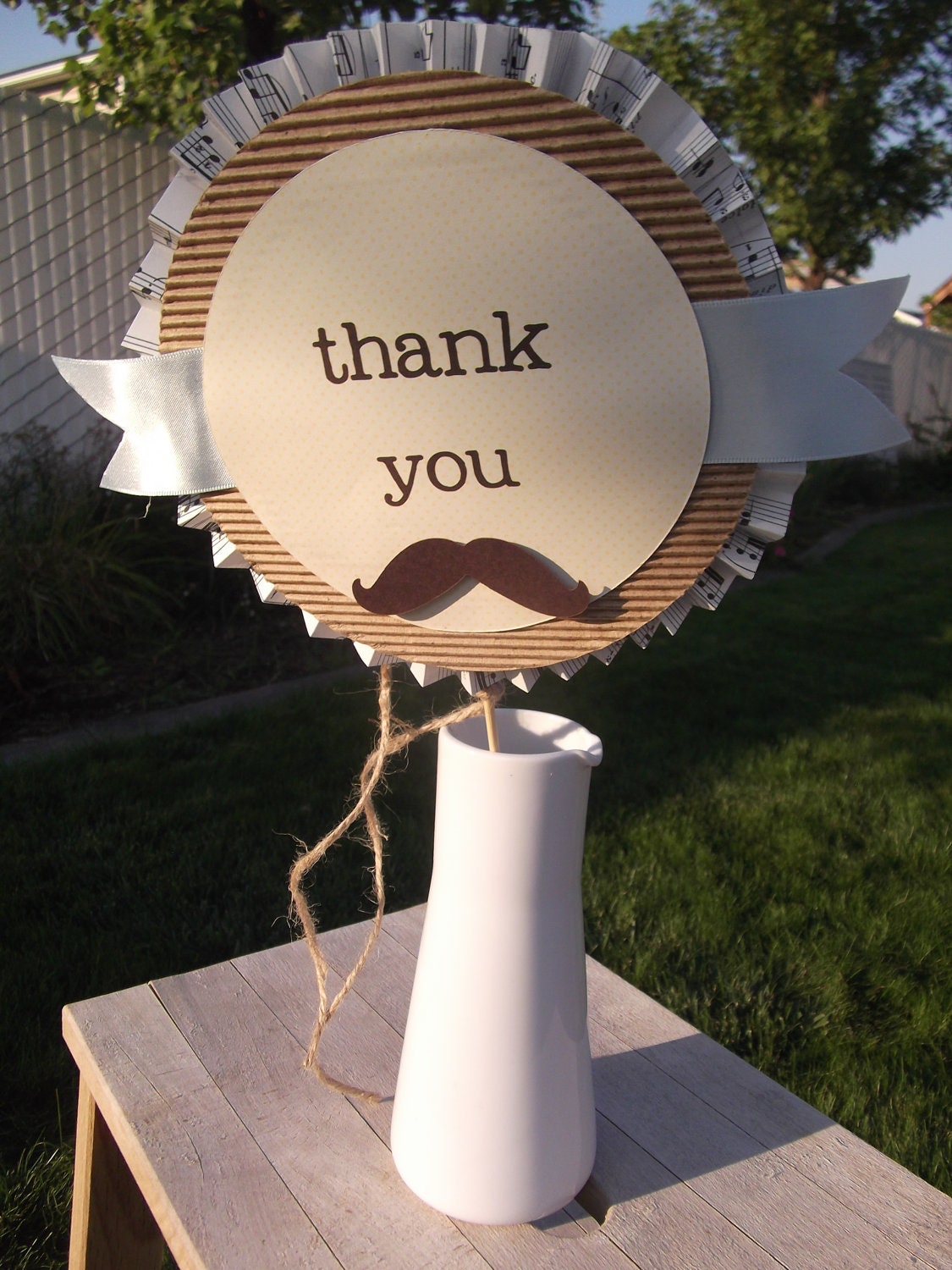 Thank You Centerpiece Pick - Stache Bash Style