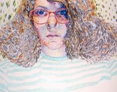 custom mixed media portrait- 18x24" MADE TO ORDER