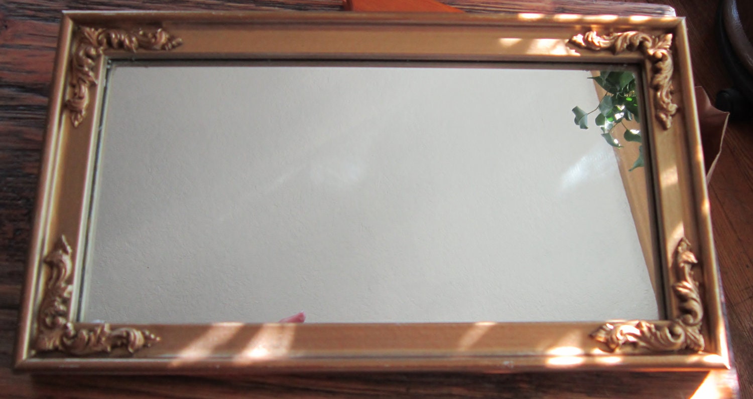 Vintage Gold Mirror Retro Gold Mirror Ornate