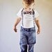 Baby Boy Bowtie & Suspender Onesie or shirt - Grey and White Polka Dot - Birthday, Baby Shower, Wedding