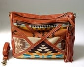 Pendleton and leather bag- The Buena Vista Social Bag