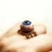 Eyeball ring, polymer clay, creepy horror jewelry, evil eye ring
