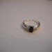 Black Sapphire and White Topaz Ring