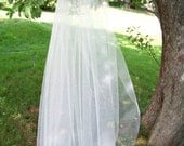 Custom Fingertip Length Wedding Veil Made to Order 1 Tier Cut Edge