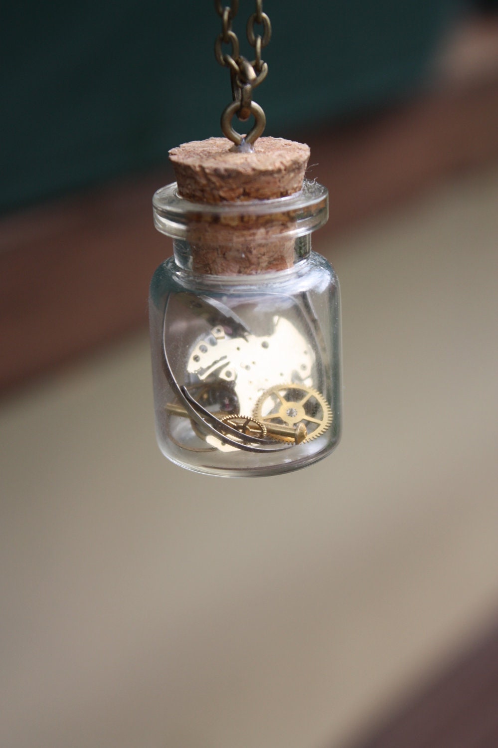 Steampunk Watch Part Vial Necklace