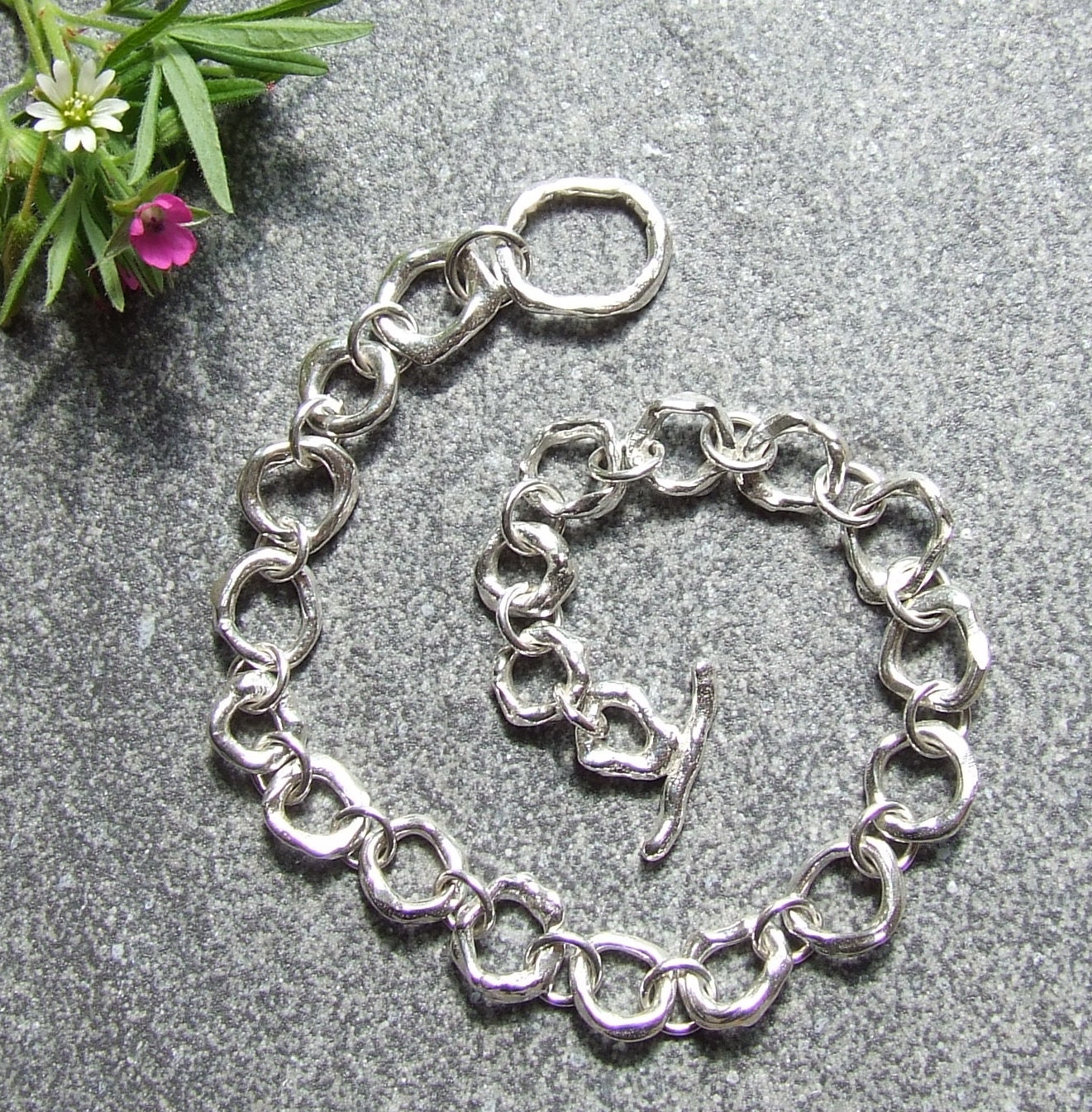 Together - fused silver link bracelet