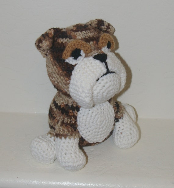 brindle bulldog stuffed animal