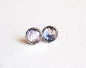 nebula studs - dainty galaxy earrings / modern jewelry