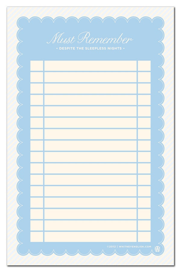 Must Remember Note Pad