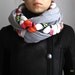 unique womens scarf , modern braided scarf infinity scarf fashion scarf twist cowl neon gray  chunky christmas gift for her