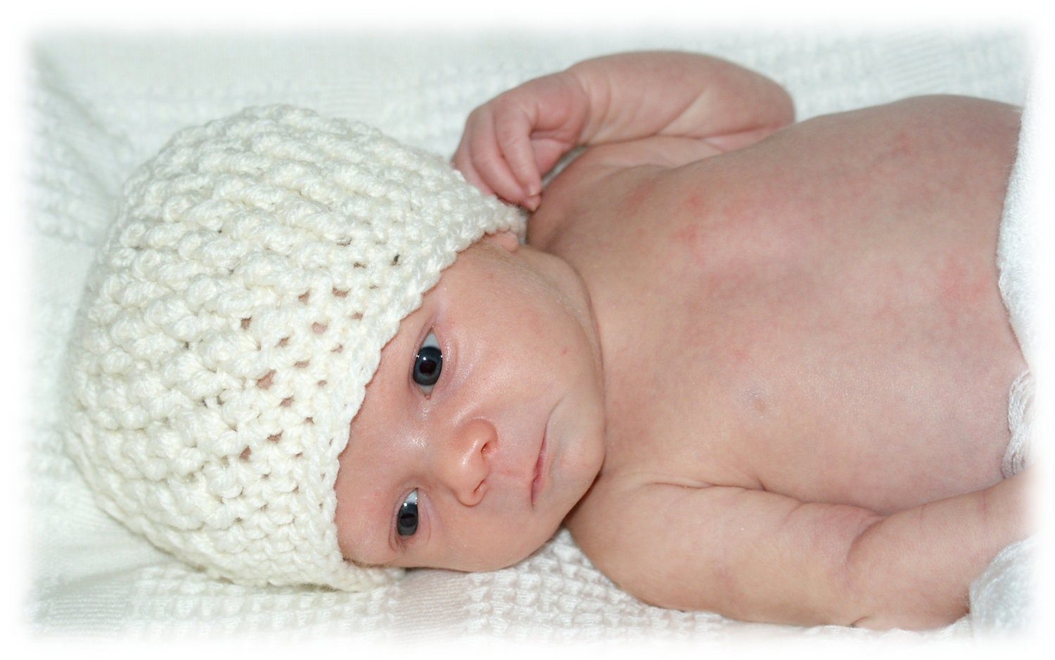 Newborn Faux Cable Beanie 10% Sale on all RTS Items